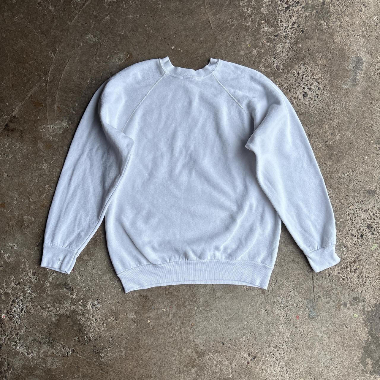 White Crewneck Tultex Sweatshirt - M