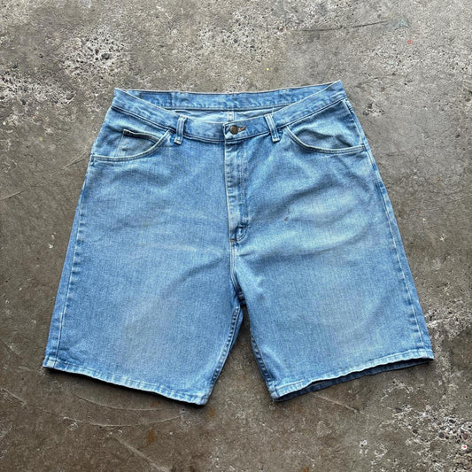 Light blue denim Wrangler shorts - W38