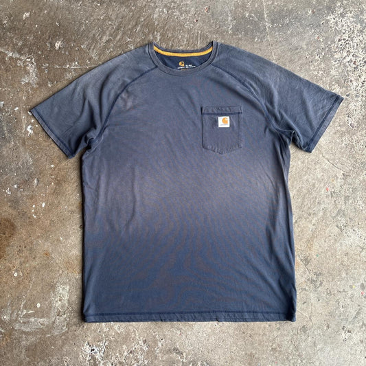 Navy Carhartt single pocket t-shirt