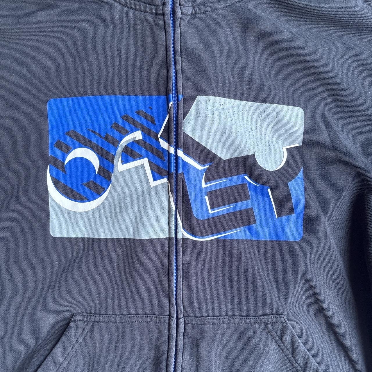 Vintage Black & Blue Oakley Full-Zip Hoodie