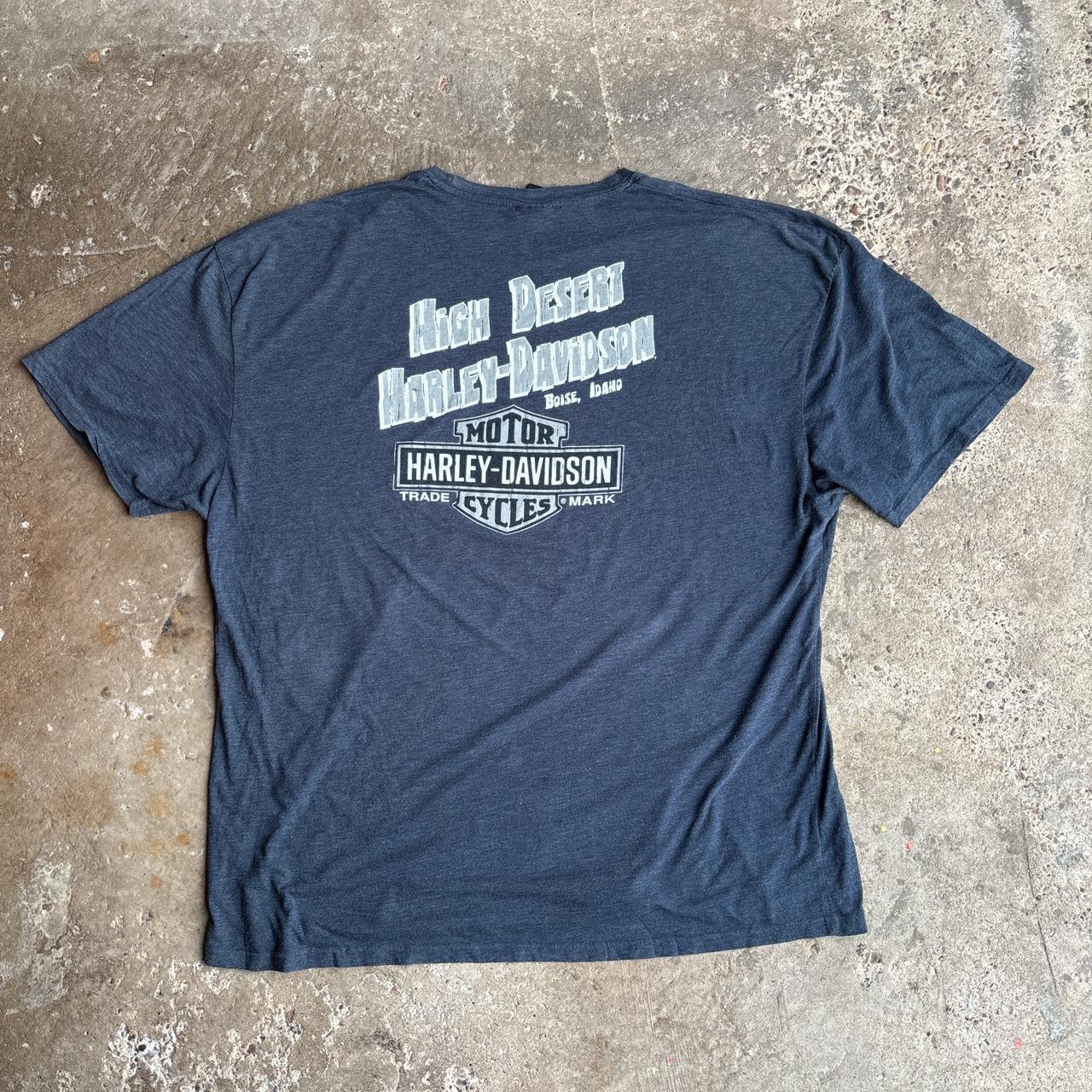 Blue Harley Davidson graphic tee