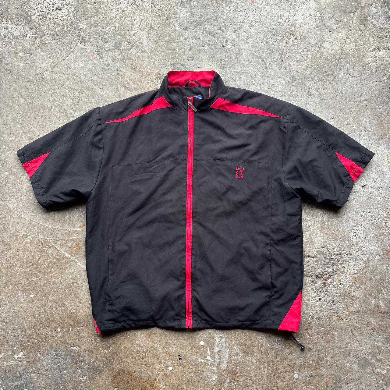 Black and Red PGA Tour zip-up jacket