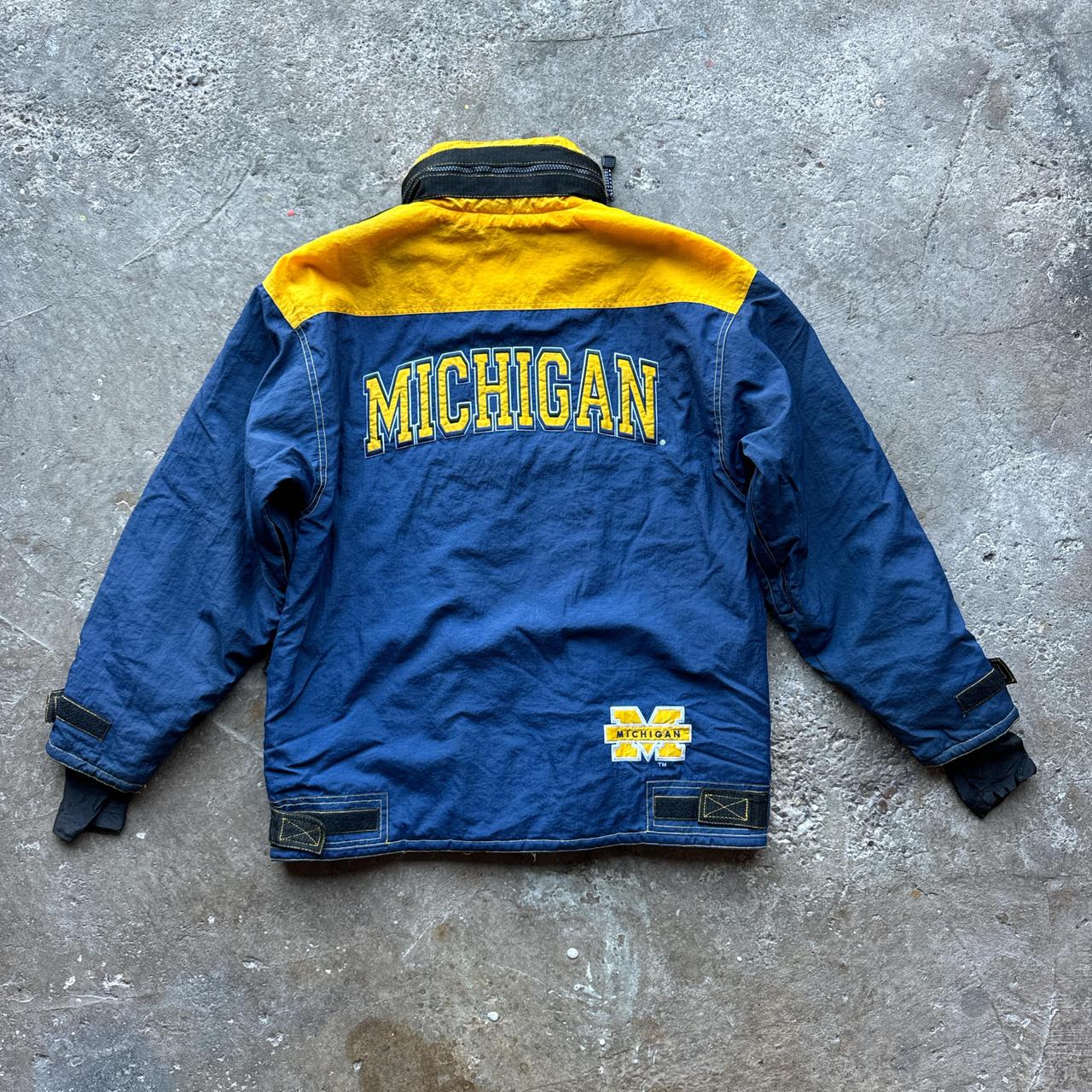 Vintage Champion Michigan Wolverines jacket with soft quilted and fleece lining