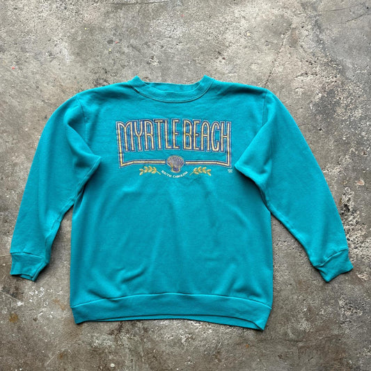 Turquoise sweatshirt with Myrtle Beach print