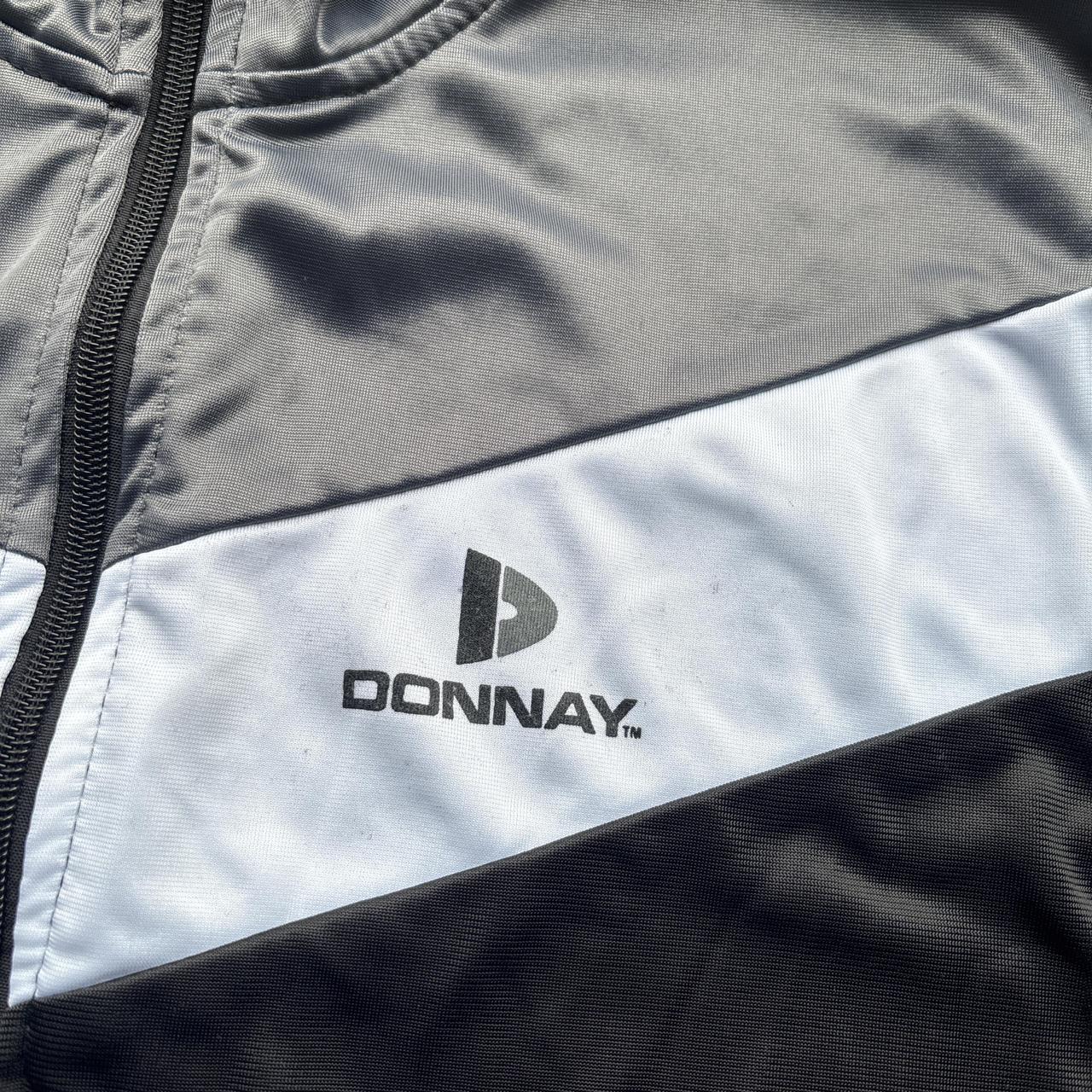 Vintage black, grey and white Donnay track jacket