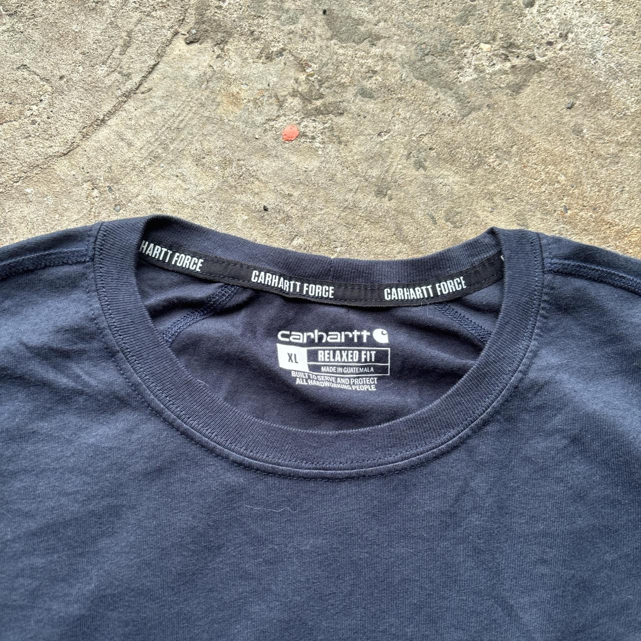 Navy Carhartt Force t-shirt with company logo - XL