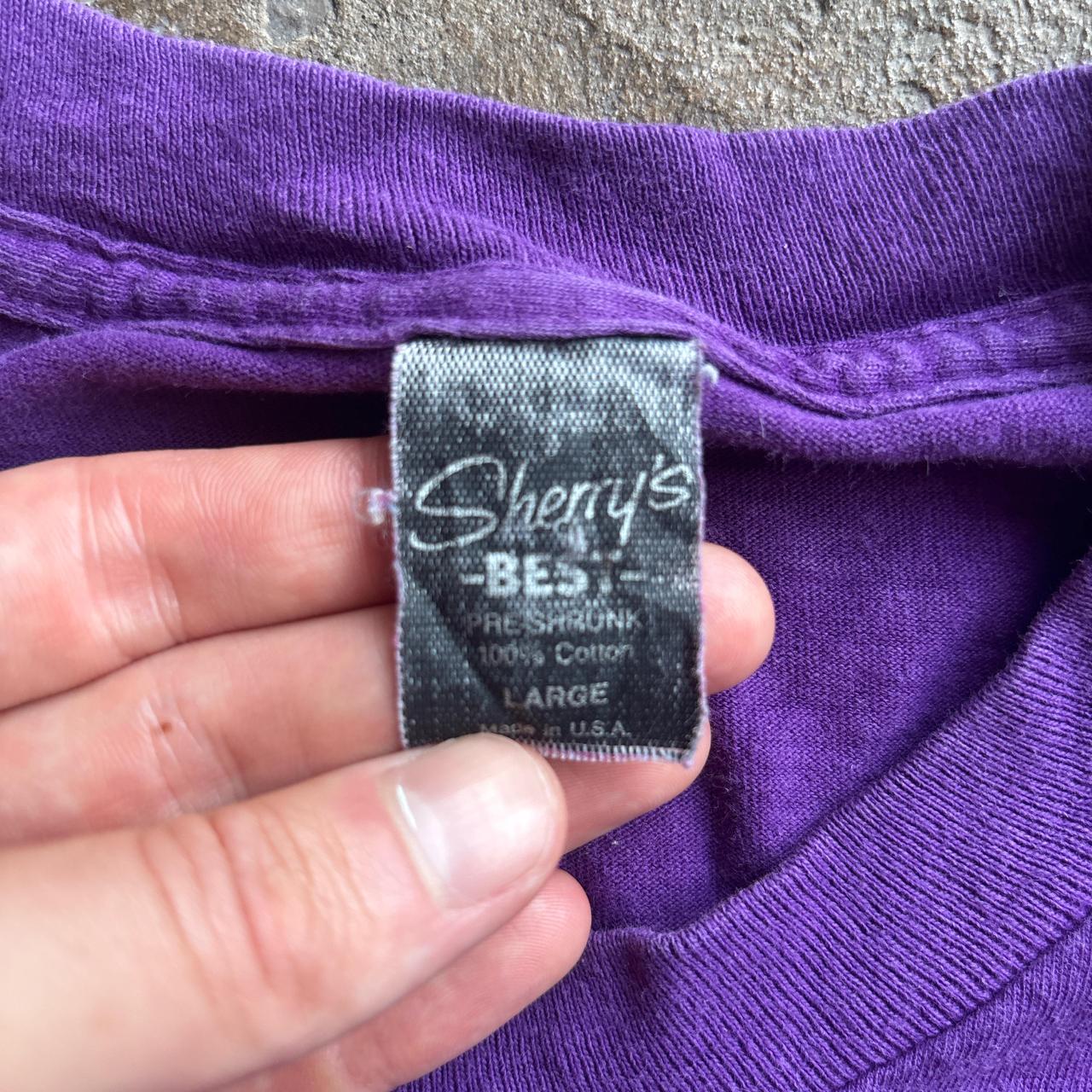 Purple Single Stitch Graphic T-Shirt