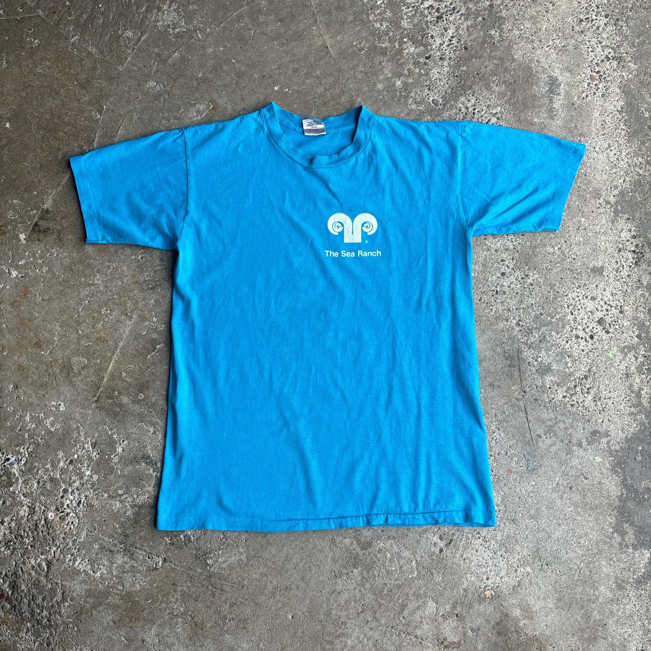 Vibrant Blue ‘The Sea Ranch’ Single Stitch T-Shirt - XL