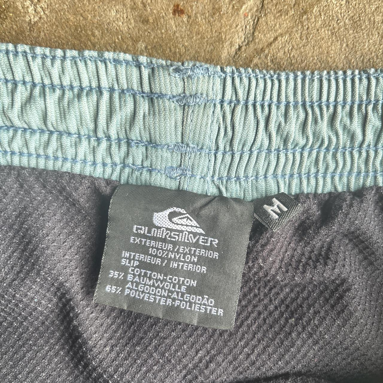 Light Blue Textured Quiksilver Swim Shorts - M