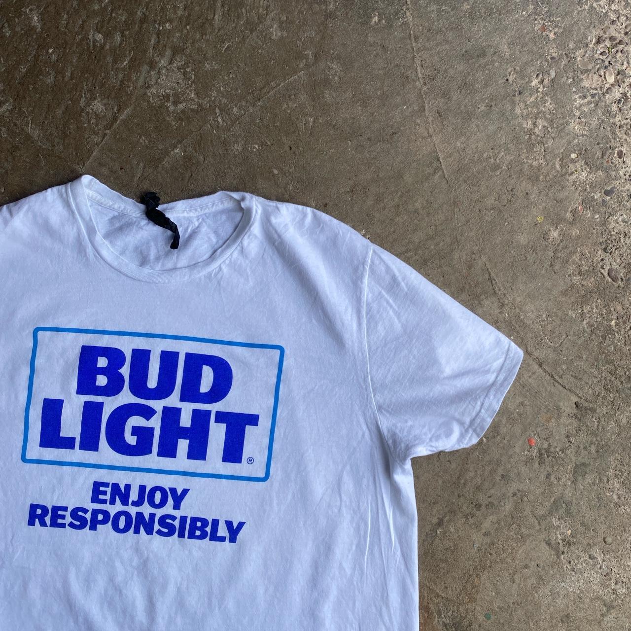 Vintage White Bud Light Graphic T-Shirt