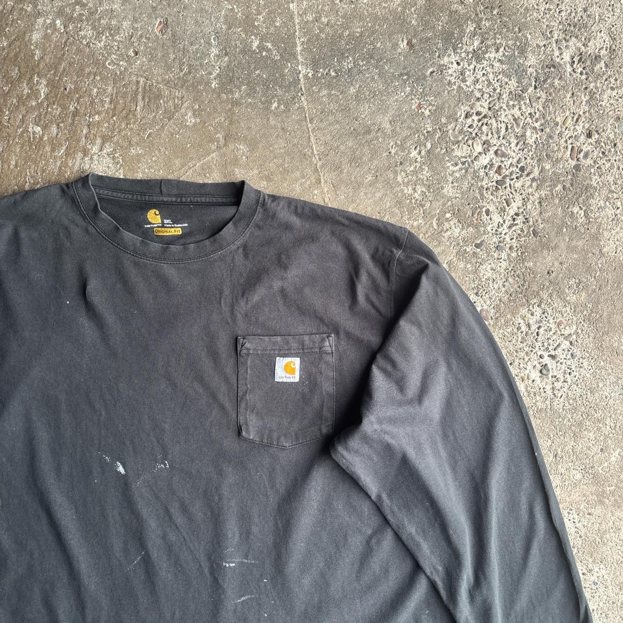 Black Single Pocket Distressed Carhartt T-Shirt - XXXL