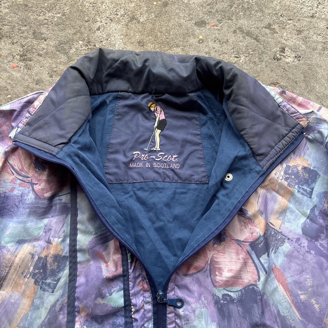Vintage floral golf bomber jacket
