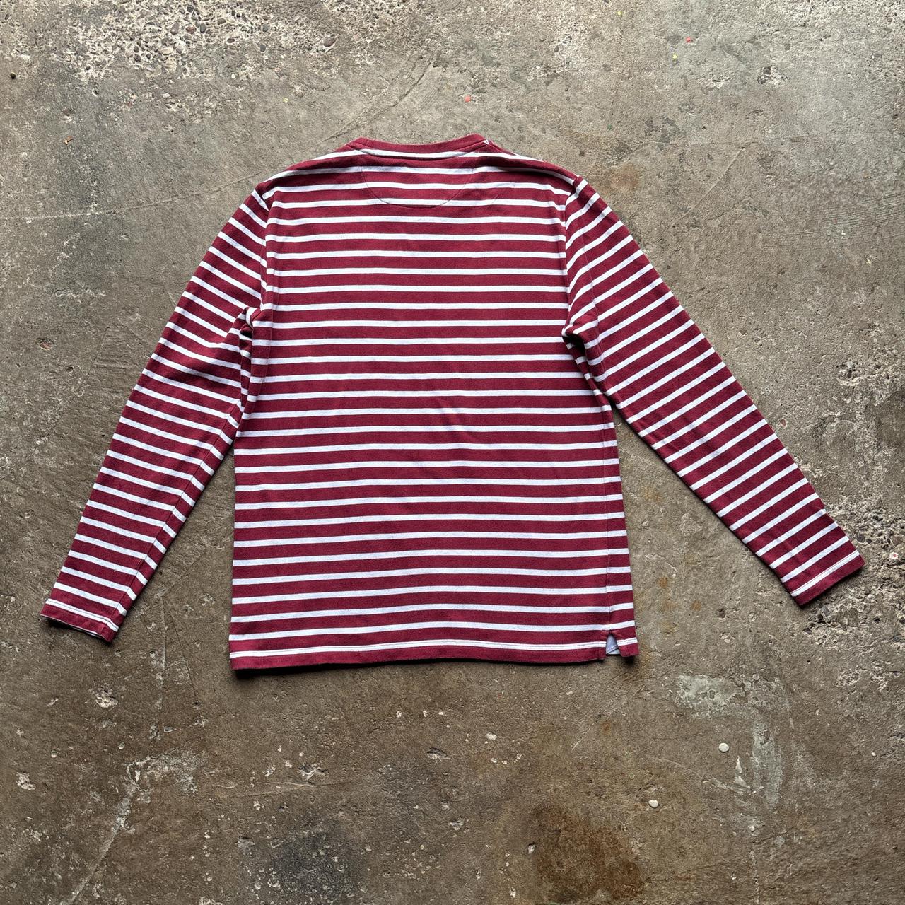 Burgundy and white Fred Perry sweatshirt - M