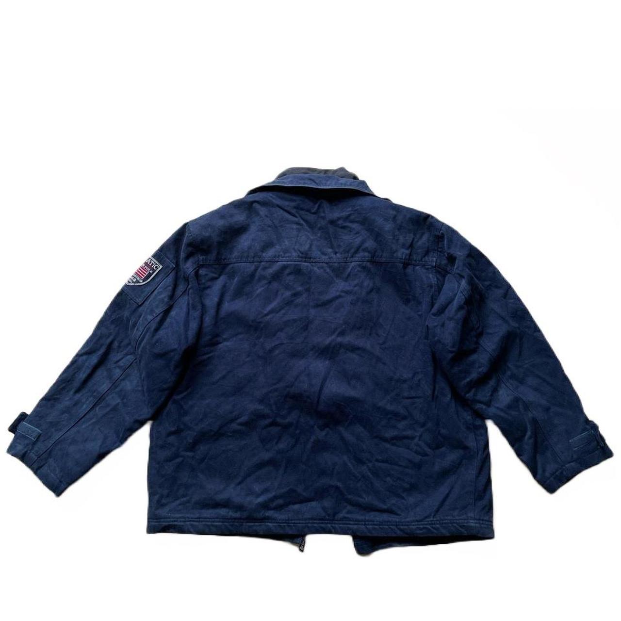 Blue aviatic jacket with soft green lining