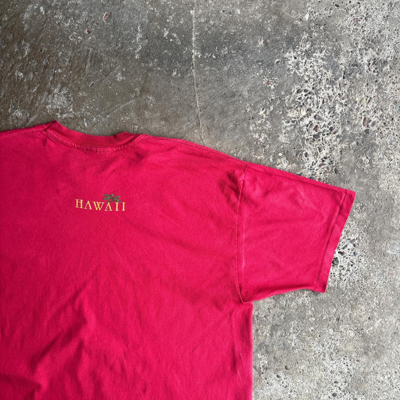Red Graphic Hawaii Single Stitch T-Shirt- 2XL