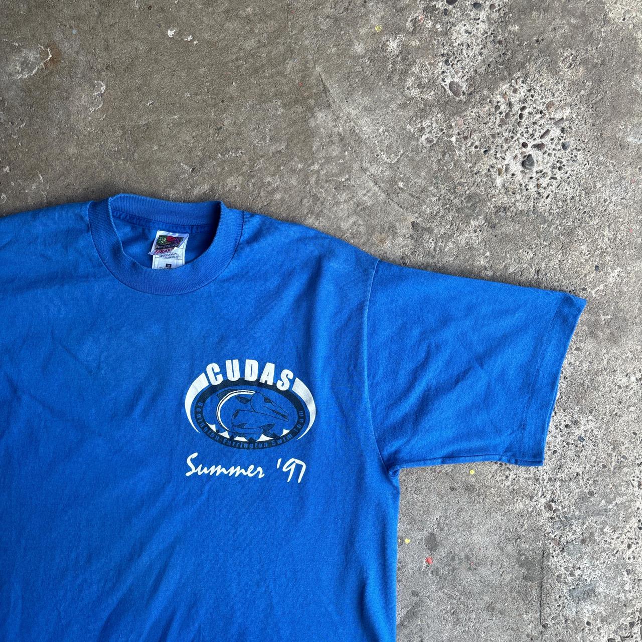 97 Vintage Single Stitch Blue Graphic T-Shirt - M