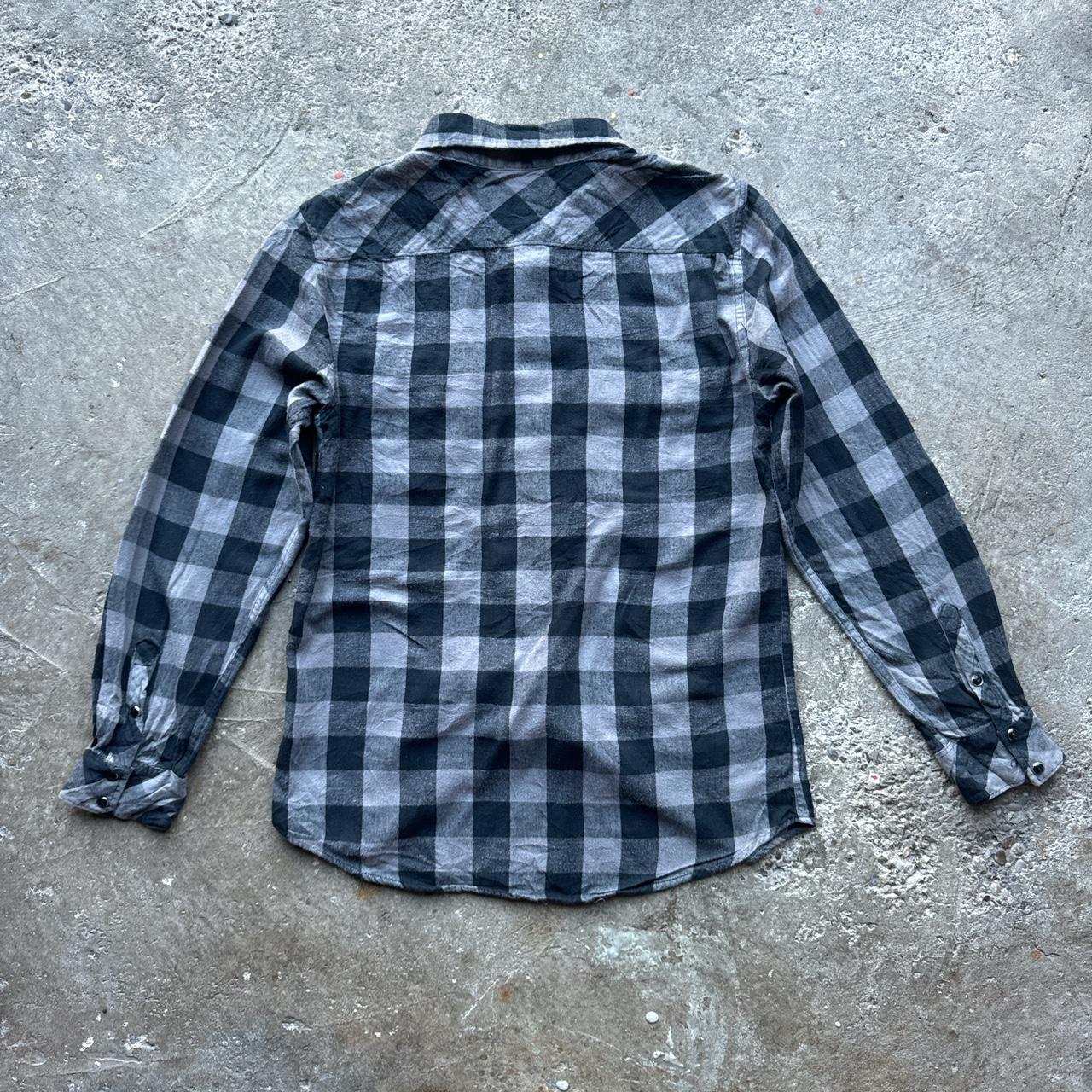 Vintage Black and grey plaid shirt