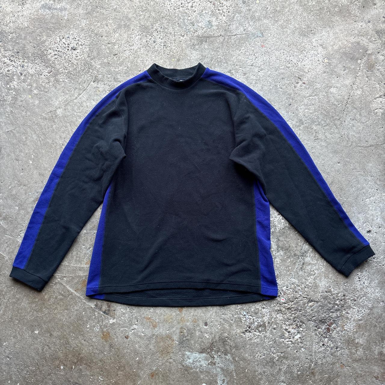 Black and navy Helly Hansen fleece-like sweatshirt