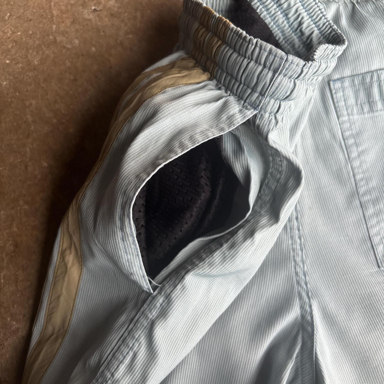 Light Blue Textured Quiksilver Swim Shorts - M