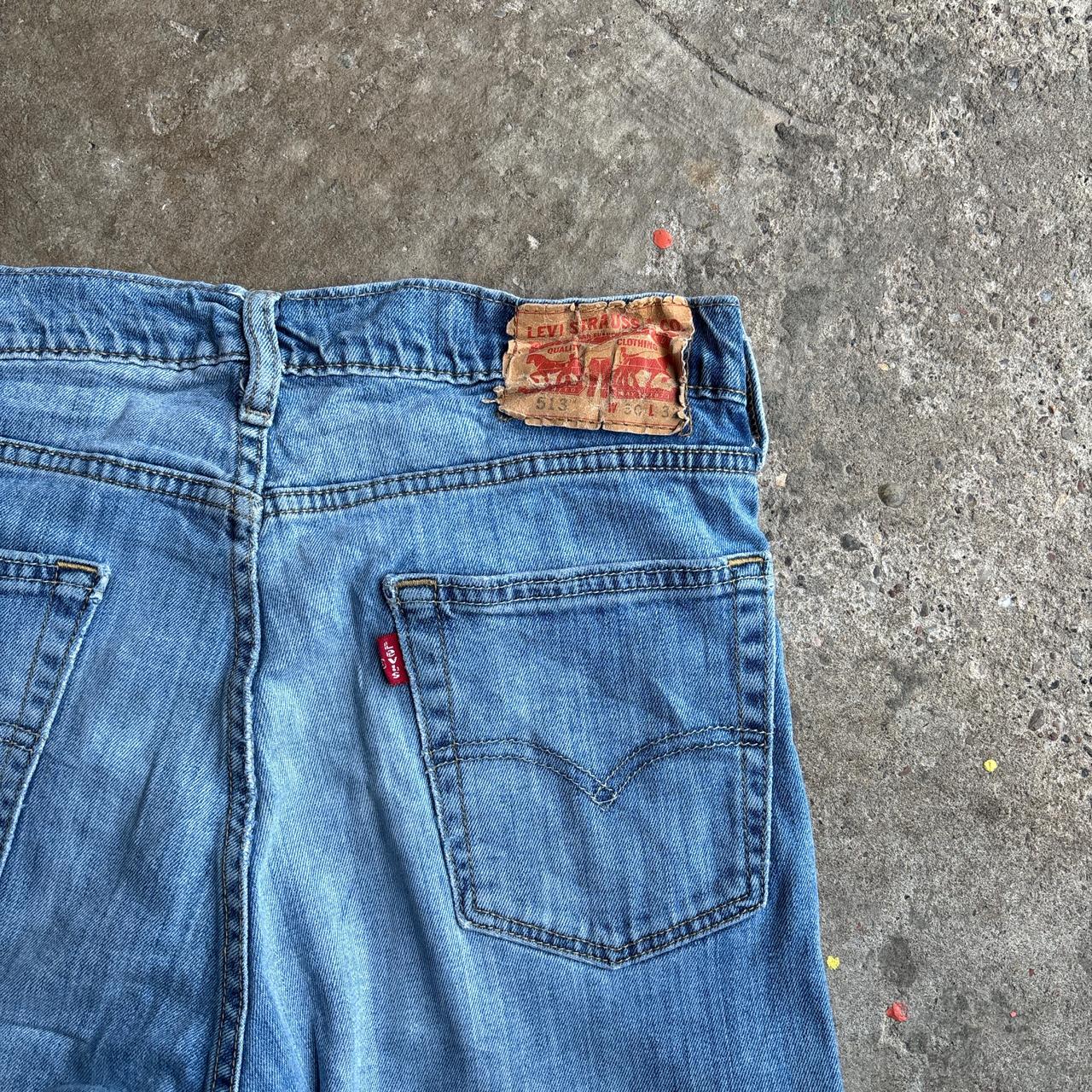 Light Blue Denim Levi’s Ripped Jean Shorts