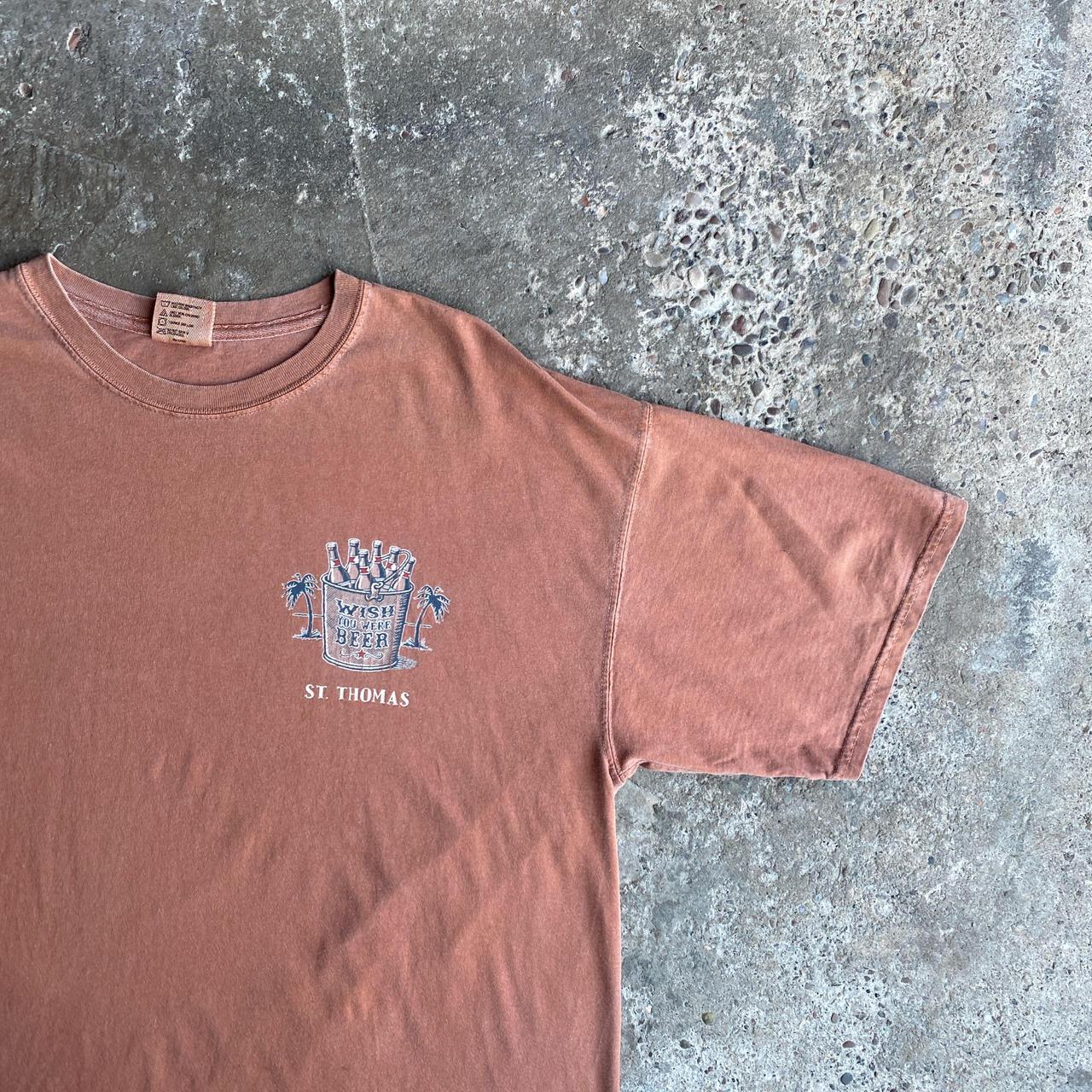 Brown Graphic Beer T-Shirt - XL