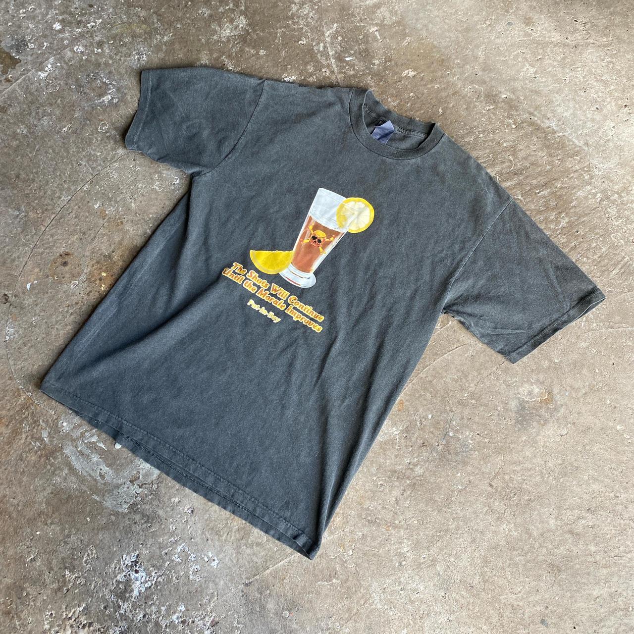 Dark Grey ‘Beer’ Graphic Bar T-Shirt