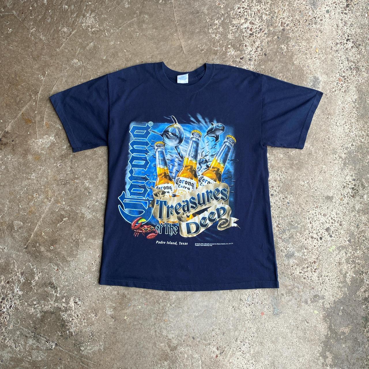 Navy Graphic Corona Extra Graphic T-Shirt - M
