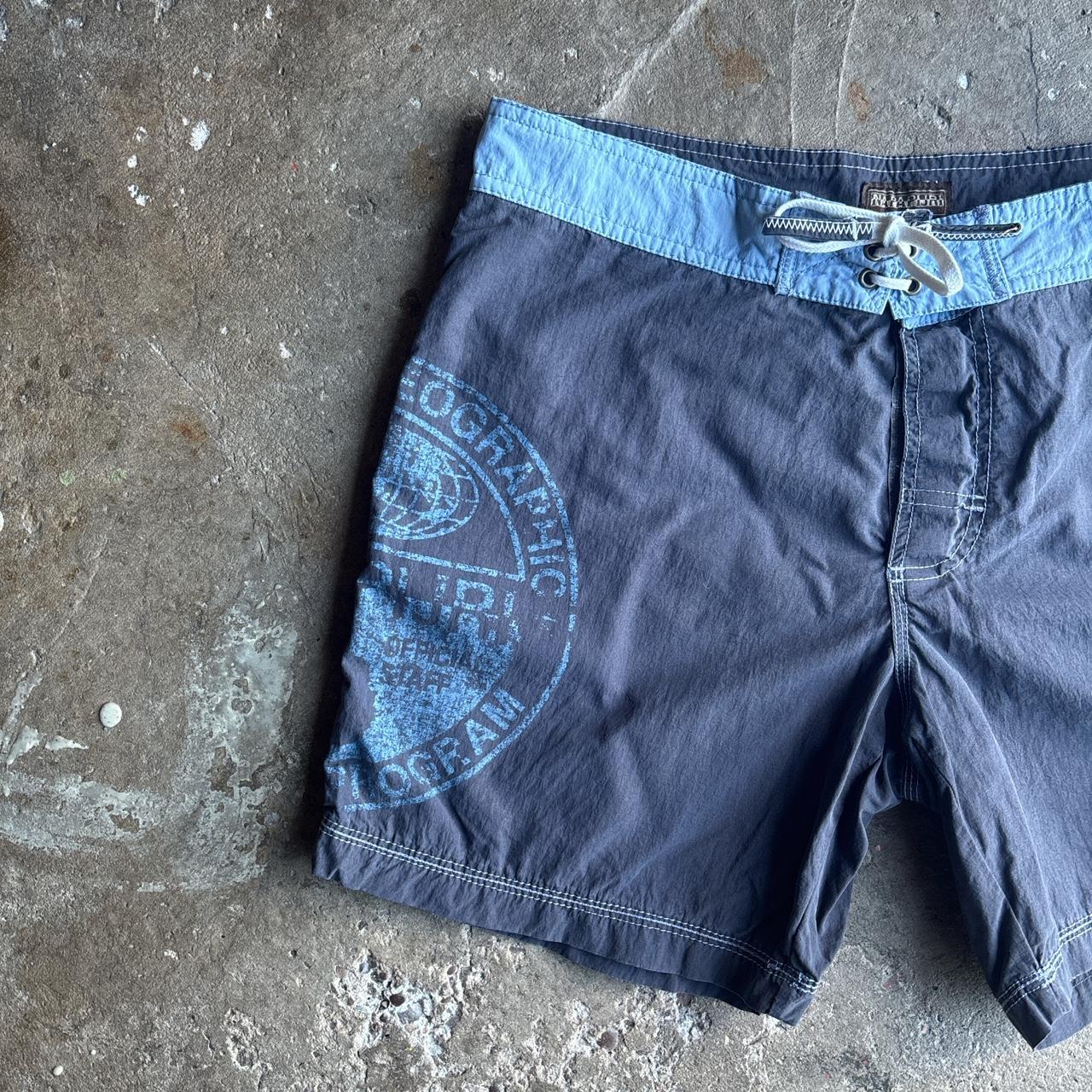 Grey/Blue Napapijri Patterned Swim Shorts