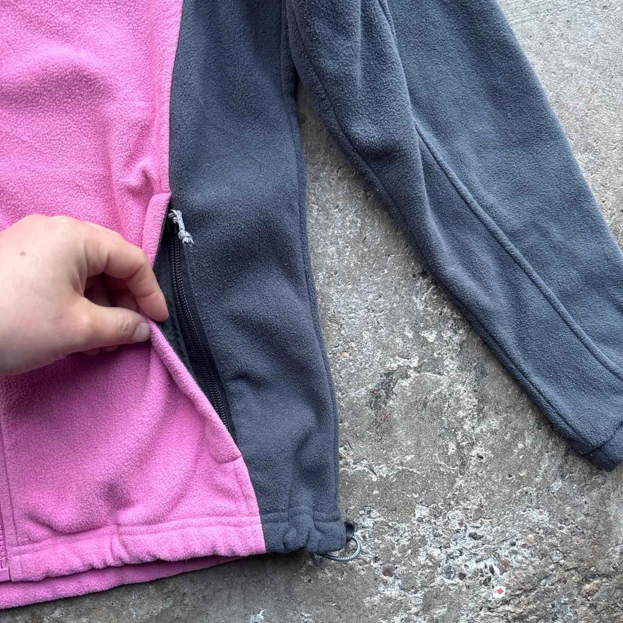 Pink and grey The North Face fleece jacket