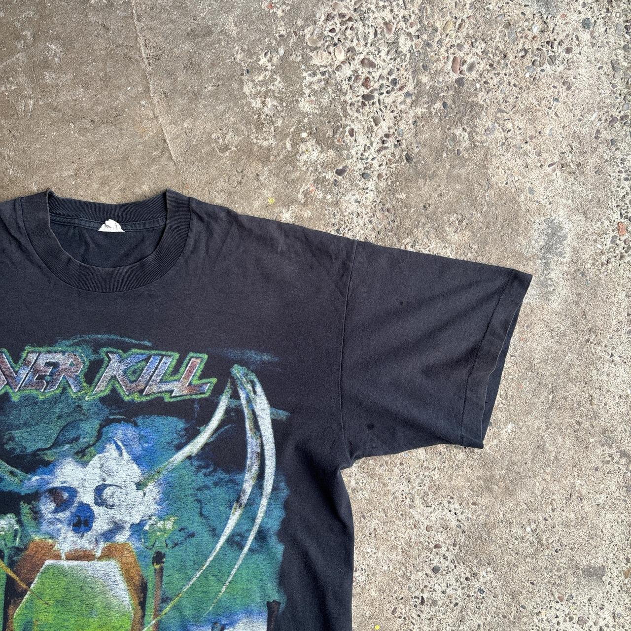 Black Single Stitch Necroshine - Overkill 1999 Band T-Shirt