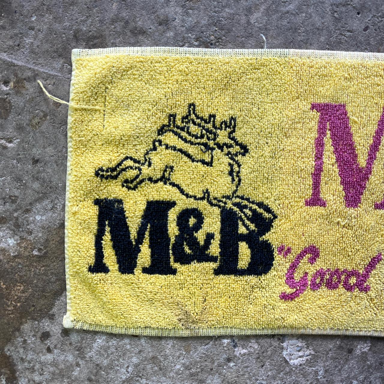 90s cotton ‘M&B’ beer towel - MILD “Good Honest Beer