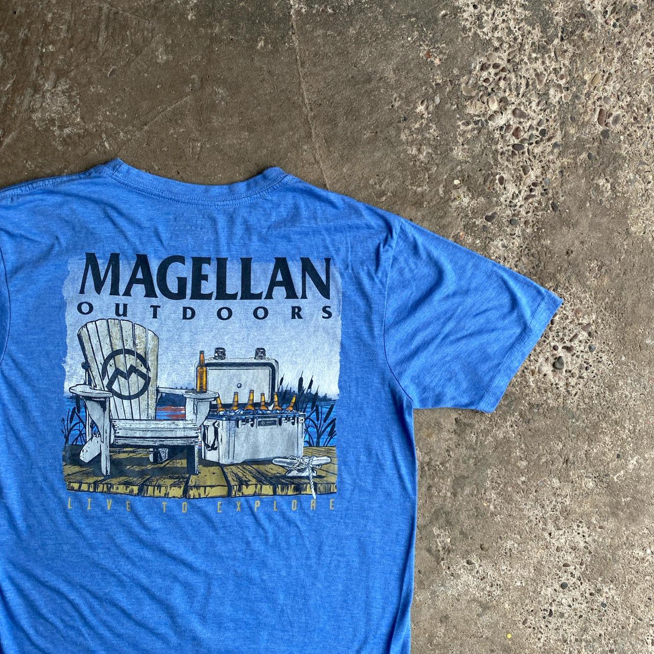 Blue Graphic Magellan Beer T-Shirt - M