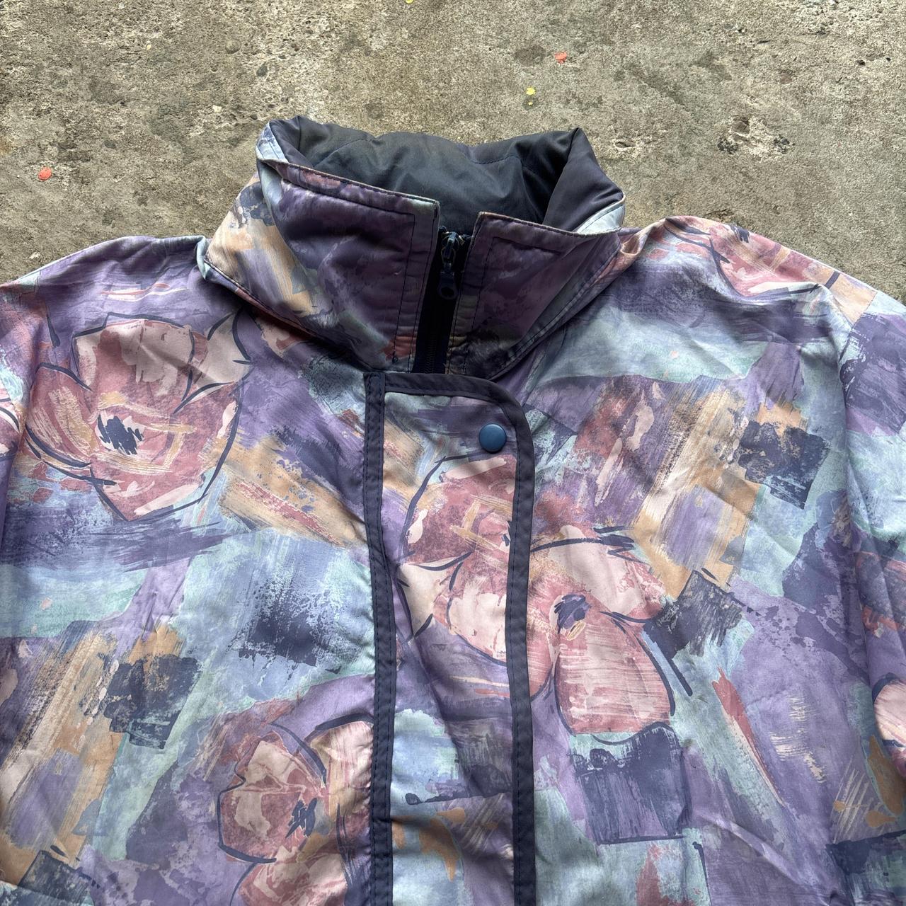 Vintage floral golf bomber jacket