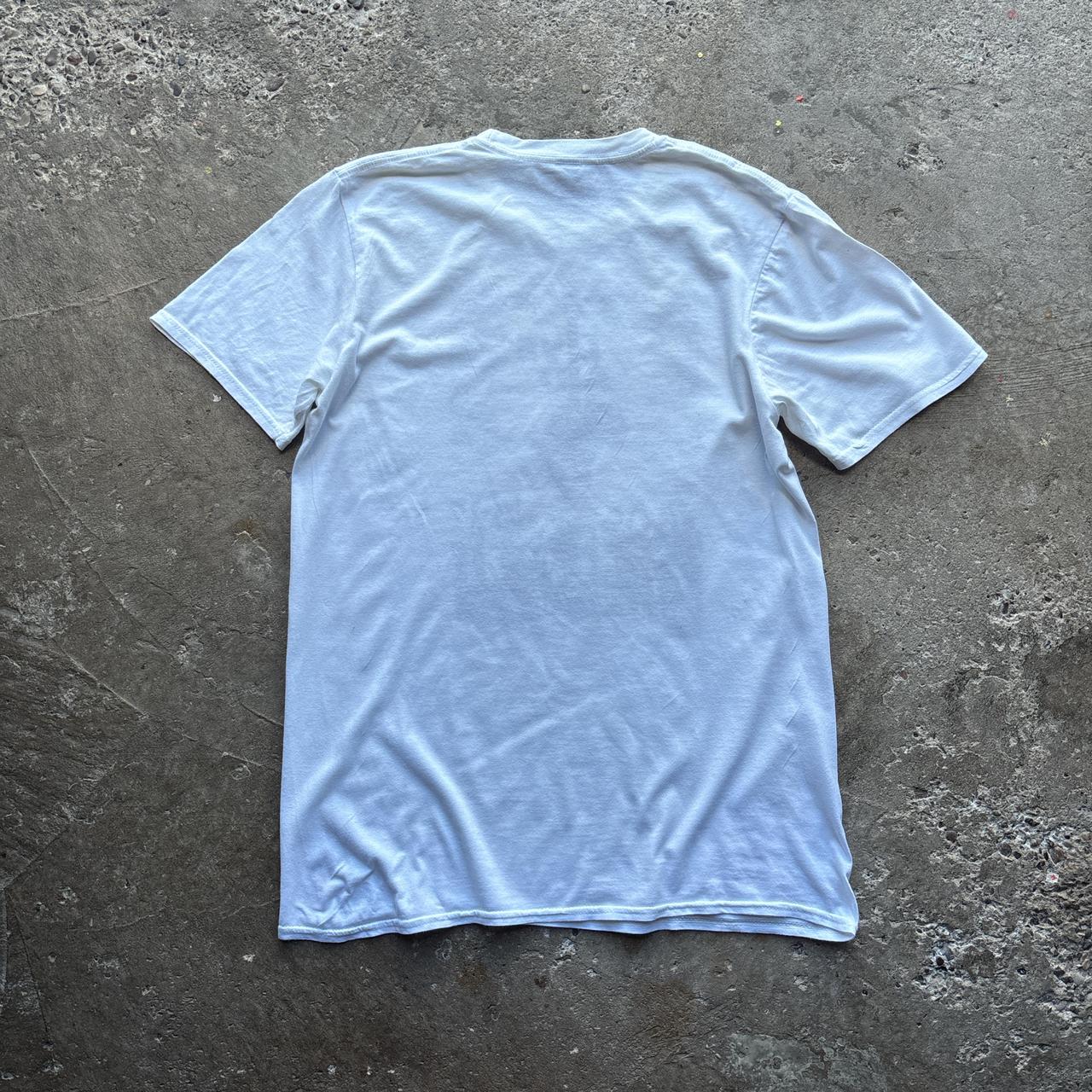 White and black Live Aid graphic tee - M