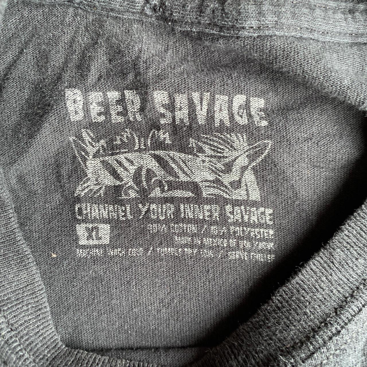 Black ‘Beer Savage Drinking Club’ Bar at-Shirt