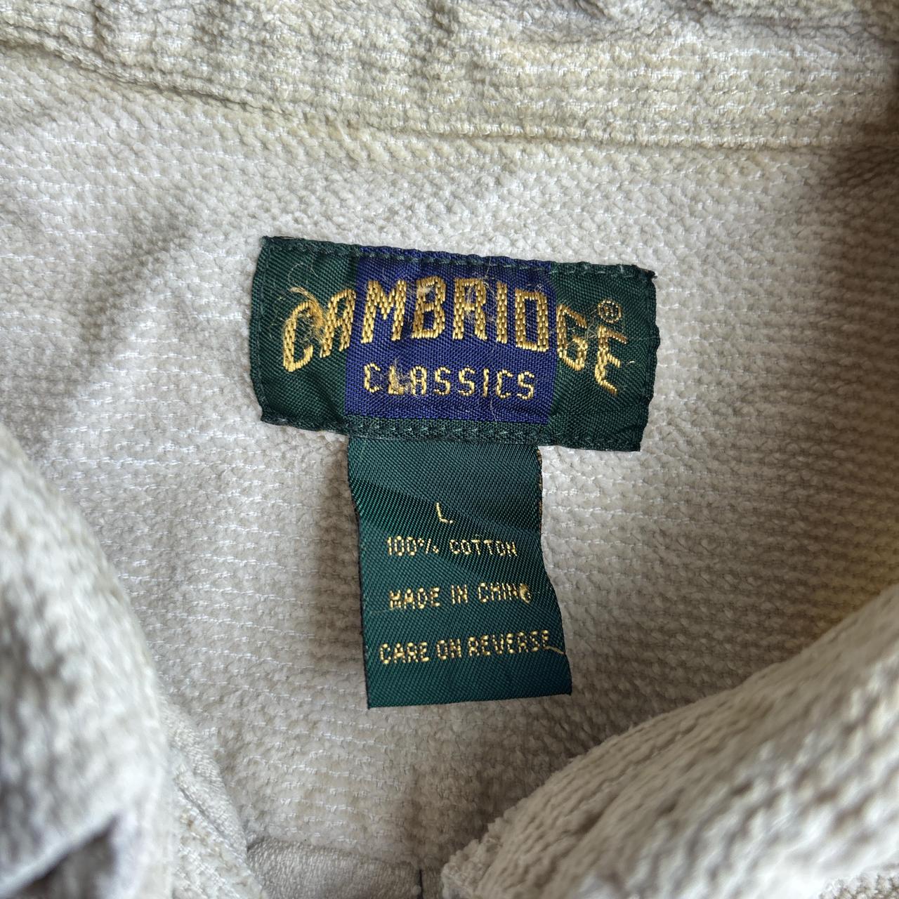 Cream Corduroy Cotton Button Up Shirt - L