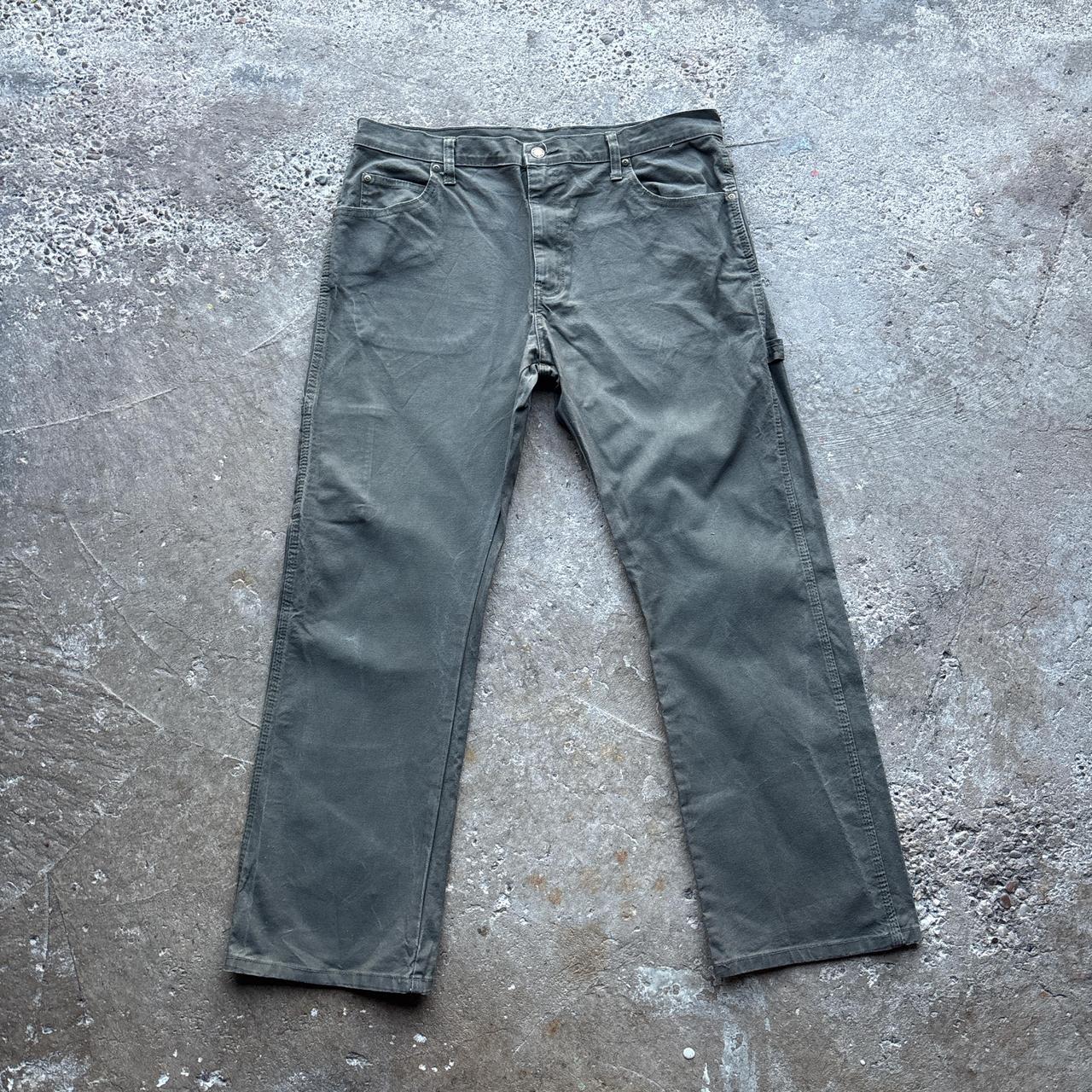 Khaki Green straight leg Dickies carpenter pants - W34