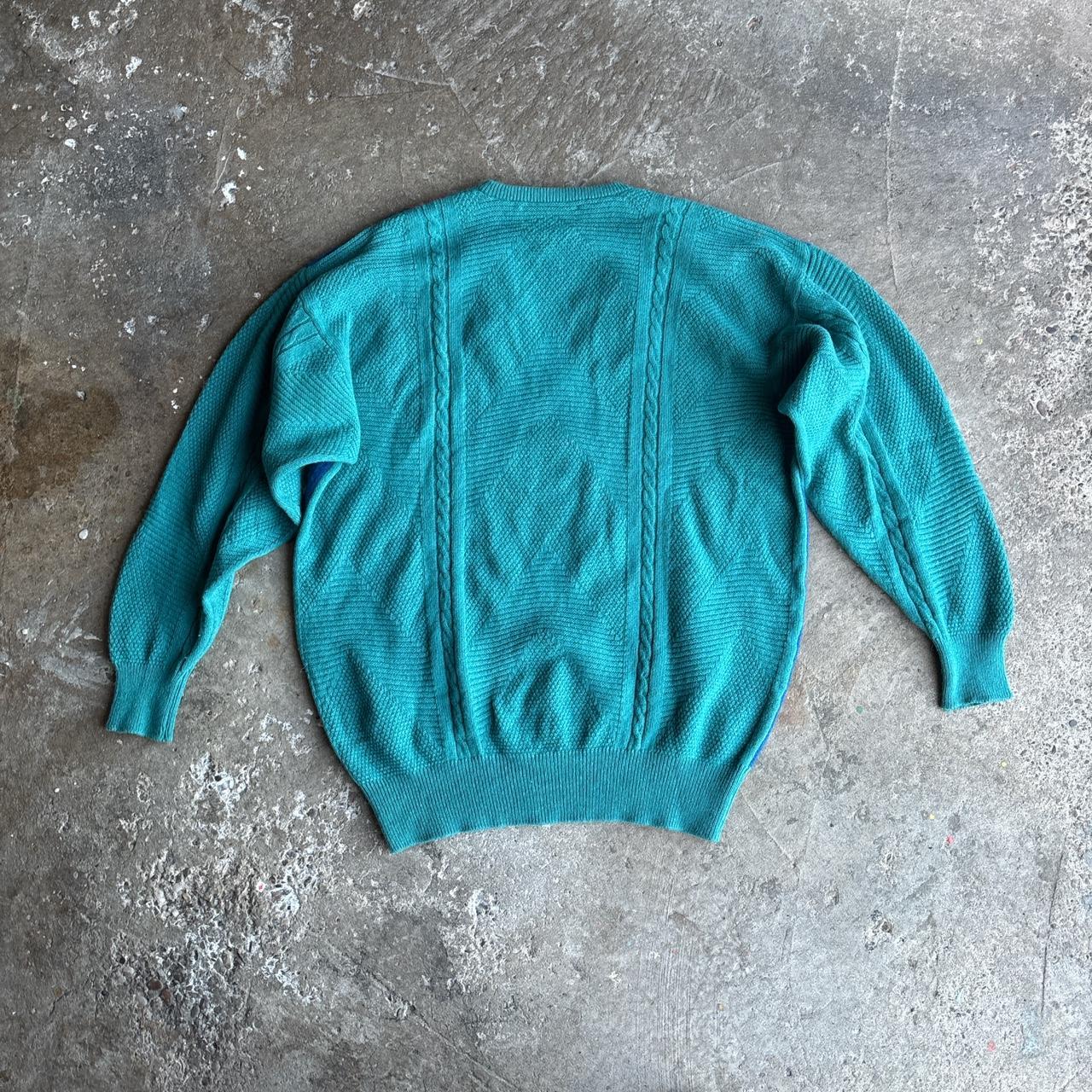 Green V-Neck Knitted Pringle Jumper