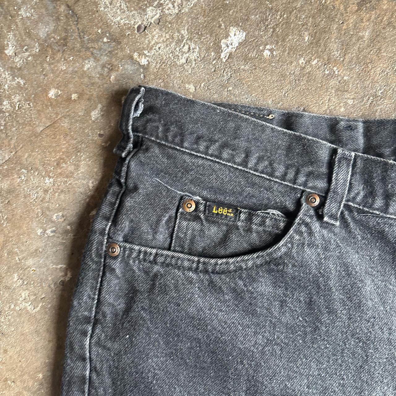 Dark Grey Denim Lee Jean Shorts