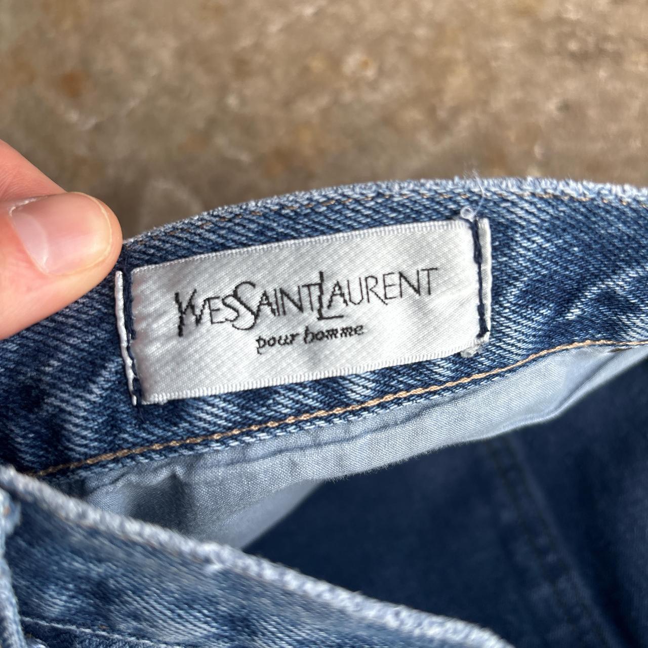 Blue Straight Fit YSL Denim Jeans
