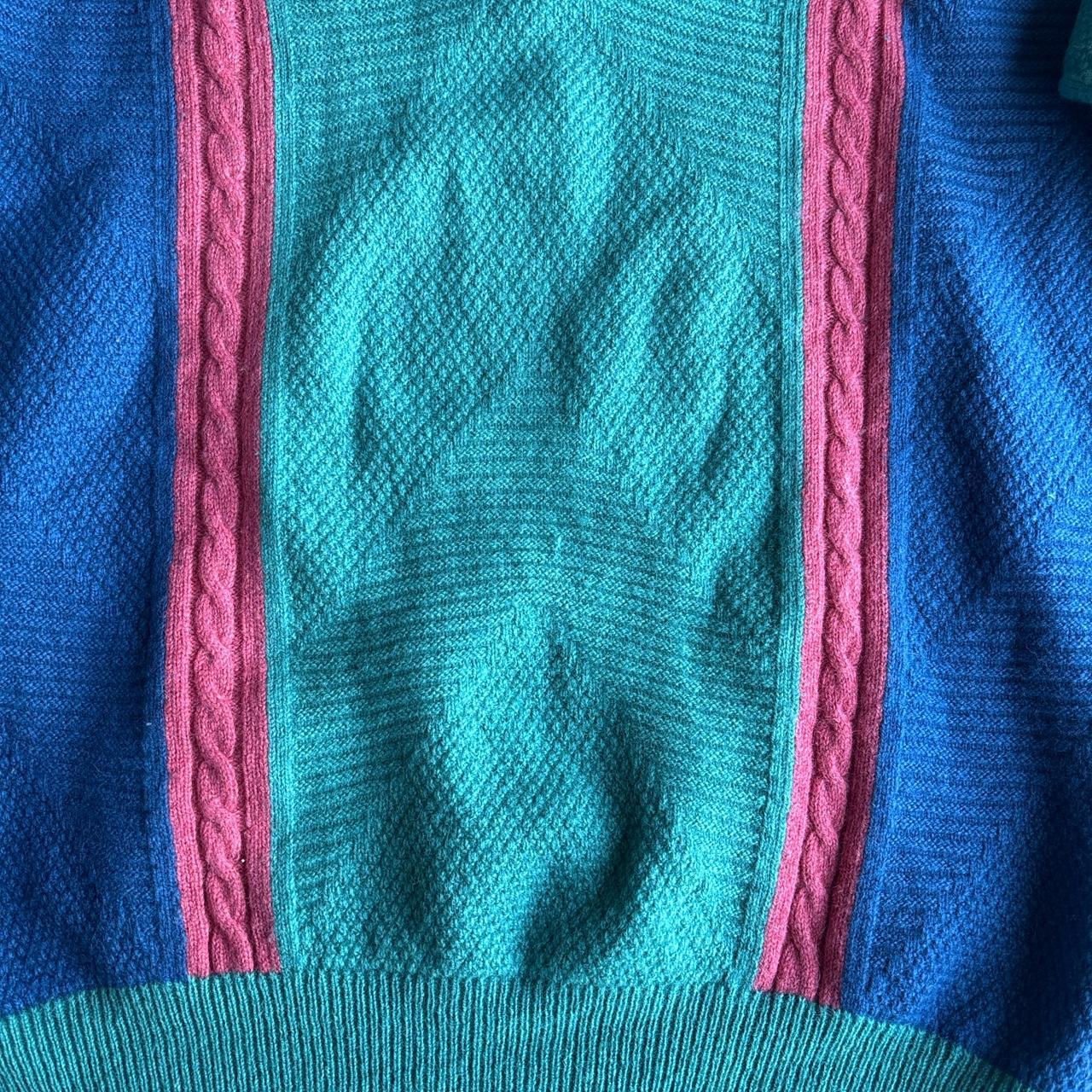 Green V-Neck Knitted Pringle Jumper