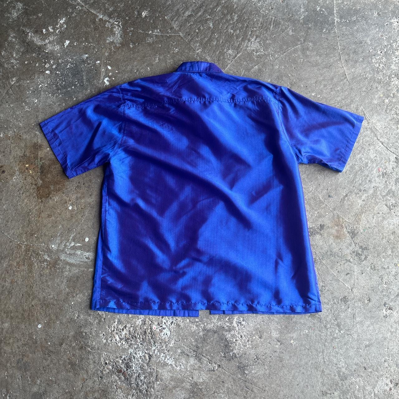 Blue/Purple Iridescent Silk Shirt