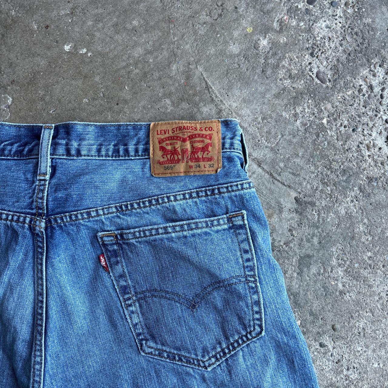 Blue Denim Cut Levi’s 569 Jean Shorts
