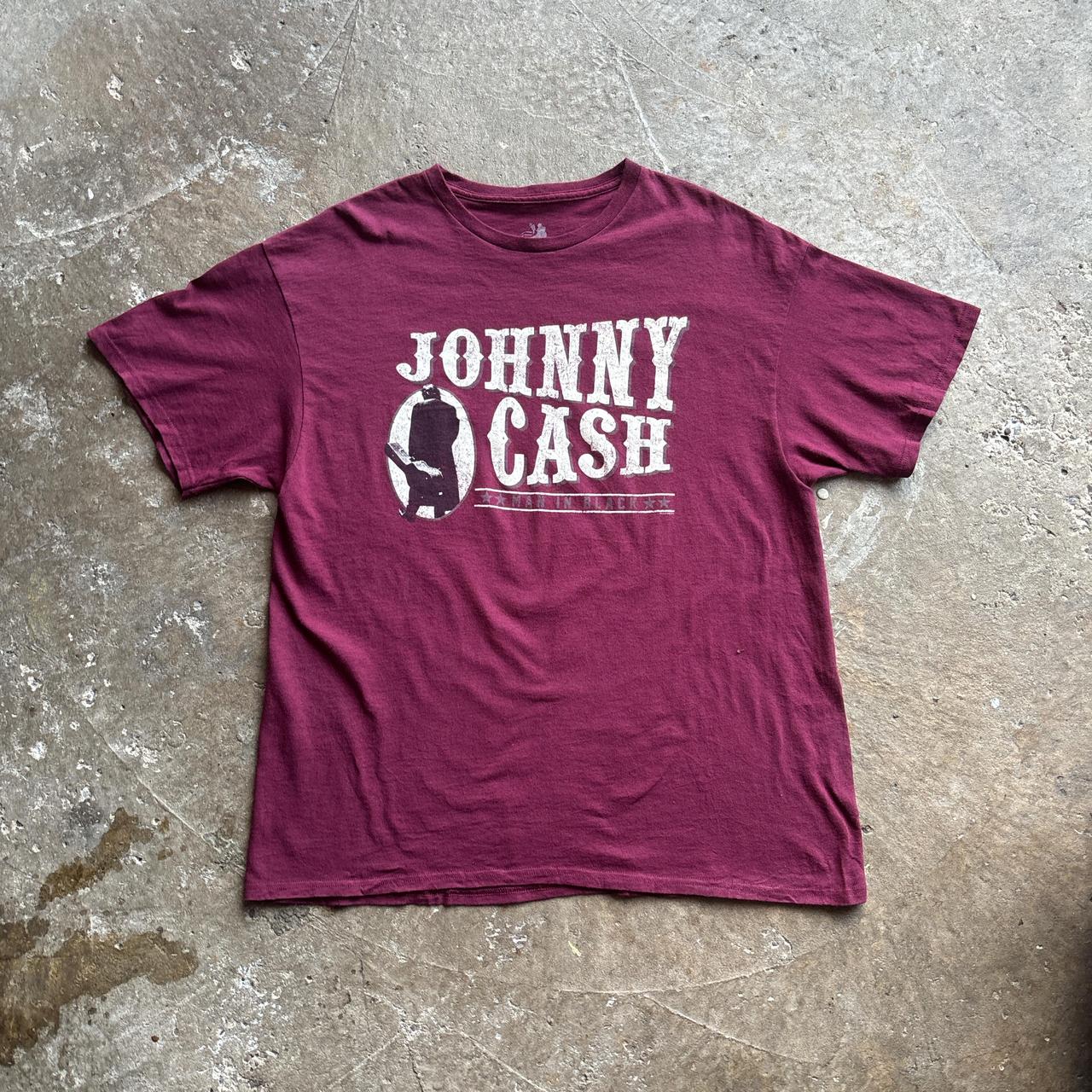 Burgundy Jonny Cash Graphic T-Shirt