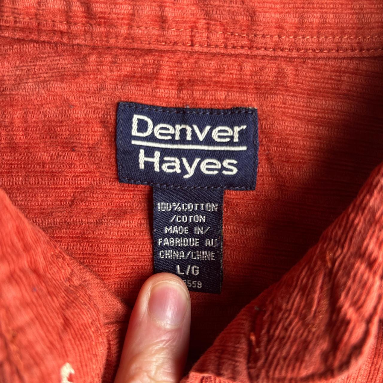 Orange Corduroy Button Up Shirt - L