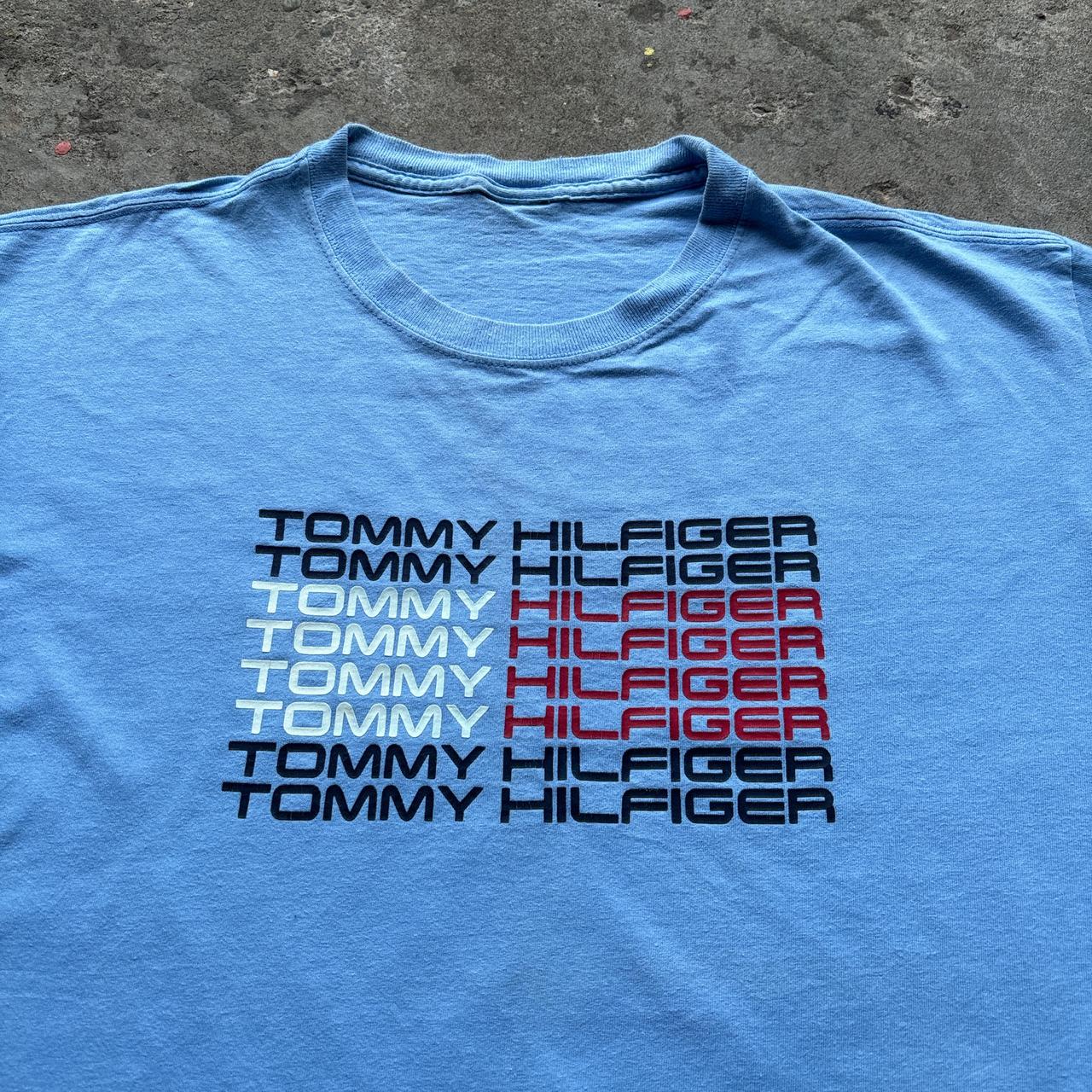 Vintage Blue Tommy Hilfiger graphic t-shirt