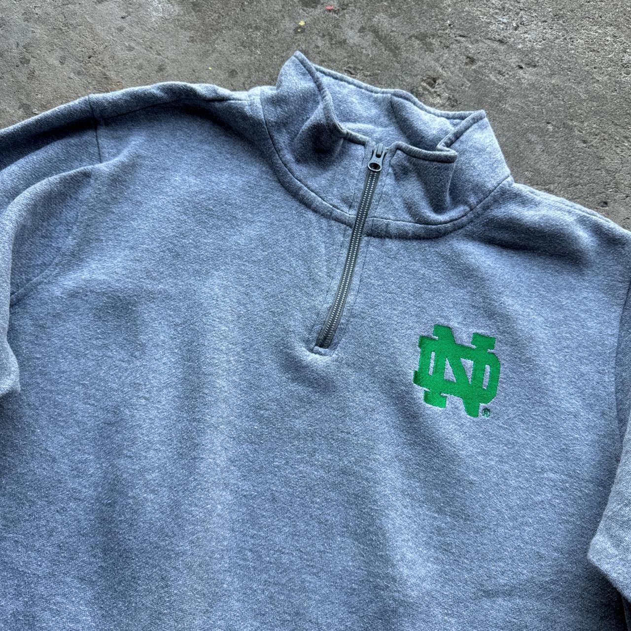 Grey Adidas quarter zip with embroidered logo