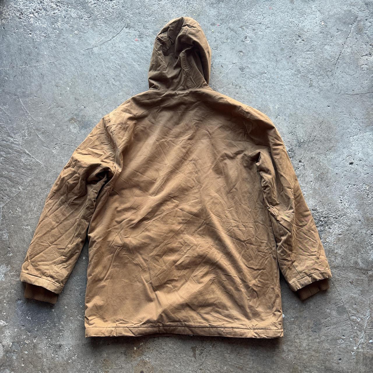 Tan workwear jacket with Sherpa lining