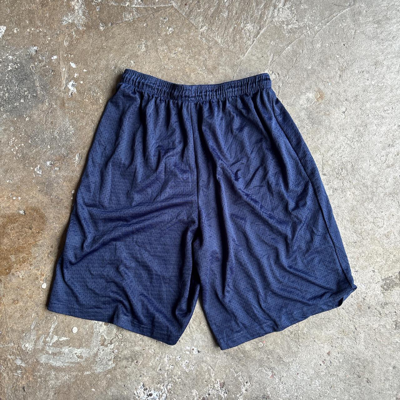 Navy basketball Shorts with ‘SR’ print