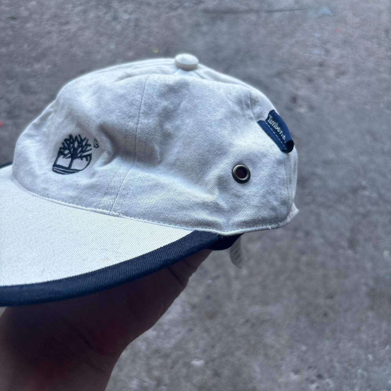 Kids cream and navy Timberland Weathergear cap